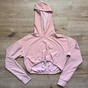 Five‎ Dancewear Blush Pink Cropped Bungee Cinch Hoodie Long Sleeve Small Adult